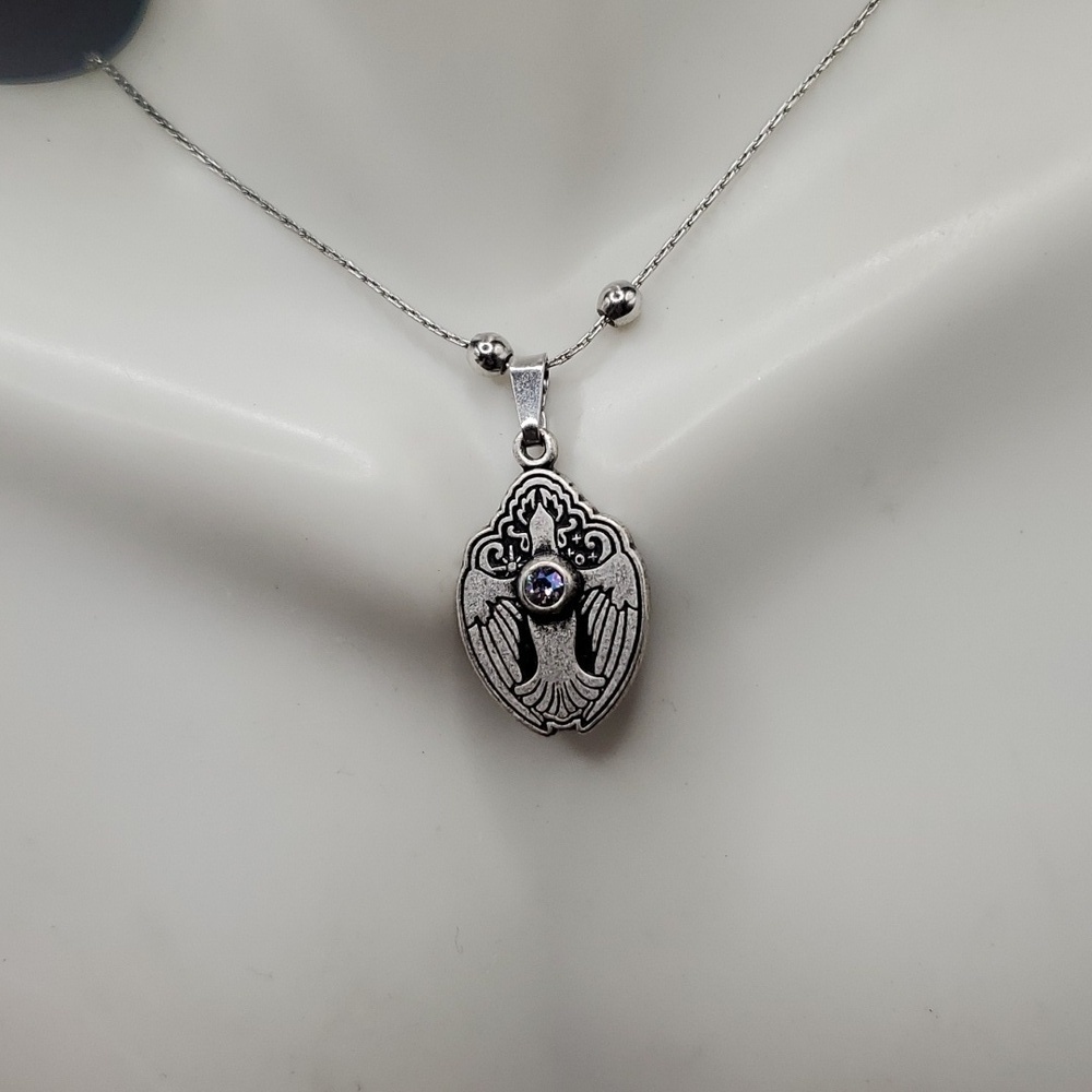 Alex and ani special‎ edition collectible Crysyal dove sterling necklace N3037